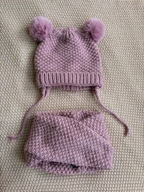 Zara Toddler Girl Knit Hat and Infinity Scarf 3-5 years